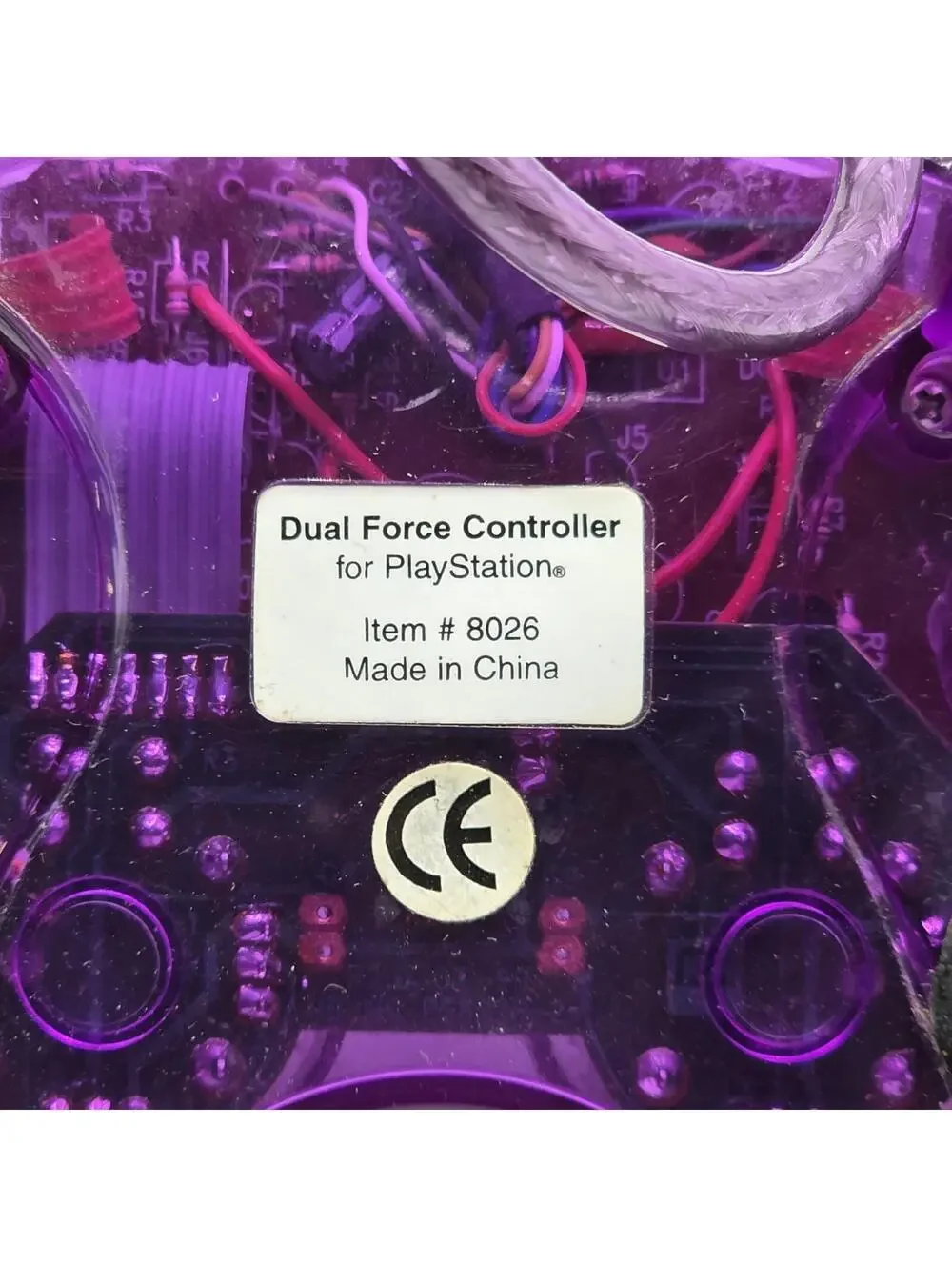 Mad Catz Dual Force Controller PlayStation 1 PS1 PS2 Atomic Purple Clear 8026